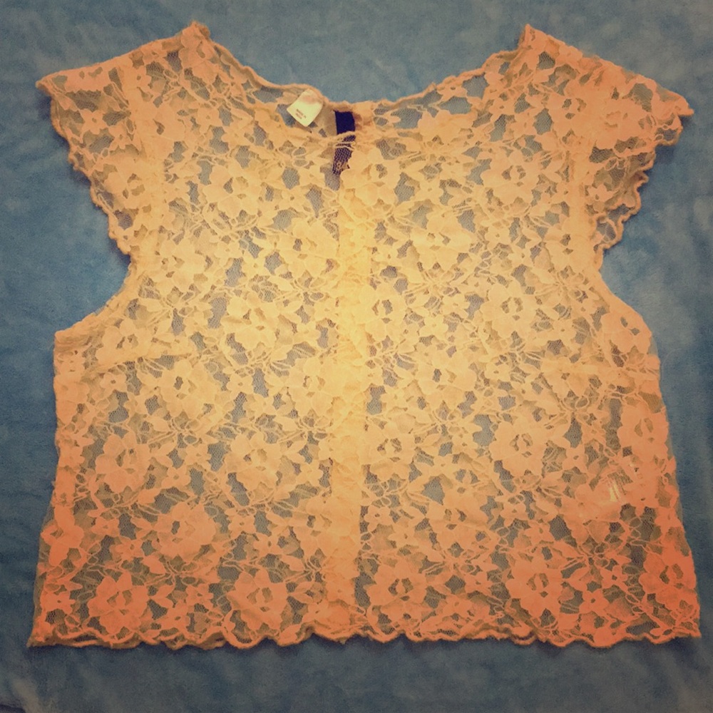 Flower Mesh Crop Top